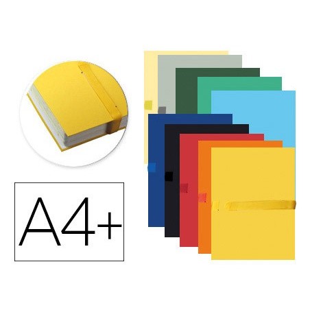 CARPETA DE PROYECTO EXACOMPTA DIN A4 LOMO HASTA 130 MM EXTENSIBLE CON TIRA DE VELCRO COLORES SURTIDOS (PACK INDIVISIBLE 10 UDS)