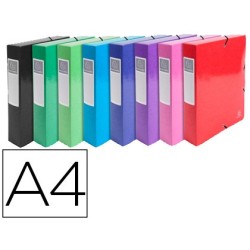 CARPETA DE PROYECTO EXACOMPTA IDERAMA CARTON LUSTRADO PLASTIFICADO DIN A4 LOMO 60 MM COLORES SURTIDOS (PACK INDIVISIBLE 8 UDS)