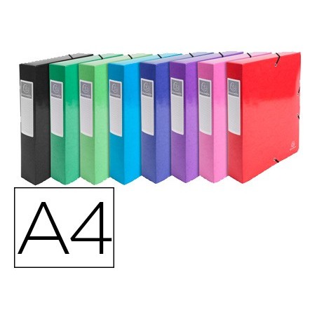 CARPETA DE PROYECTO EXACOMPTA IDERAMA CARTON LUSTRADO PLASTIFICADO DIN A4 LOMO 60 MM COLORES SURTIDOS (PACK INDIVISIBLE 8 UDS)