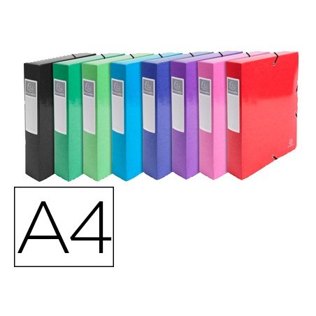 CARPETA DE PROYECTO EXACOMPTA IDERAMA CARTON LUSTRADO PLASTIFICADO DIN A4 LOMO 80 MM COLORES SURTIDOS (PACK INDIVISIBLE 6 UDS)