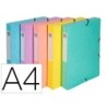 CARPETA DE PROYECTOS EXACOMPTA AQUAREL CARTON FORRADO DIN A4 LOMO 40 MM COLORES PASTEL SURTIDOS (PACK INDIVISIBLE 8 UDS)