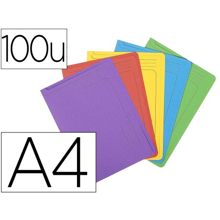 CARPETA DOSSIER UÑERO EXACOMPTA RECICLADO POLIPROPILENO 120 MC DIN A4 CAJA DE 100 UNIDADES