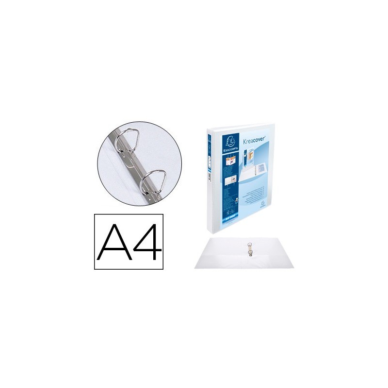CARPETA EXACOMPTA CANGURO 2 ANILLAS 30 MM DIN A4+ CARTON FORRADO POLIPROPILENO PERSONALIZABLE 3 BOLSILLOS