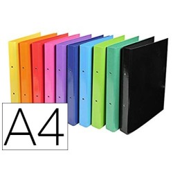 CARPETA EXACOMPTA IDERAMA 2 ANILLAS 30 MM DIN A4 CARTON FORRADO PVC COLORES SURTIDOS (PACK INDIVISIBLE 10 UDS)