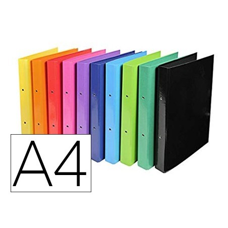 CARPETA EXACOMPTA IDERAMA 2 ANILLAS 30 MM DIN A4 CARTON FORRADO PVC COLORES SURTIDOS (PACK INDIVISIBLE 10 UDS)