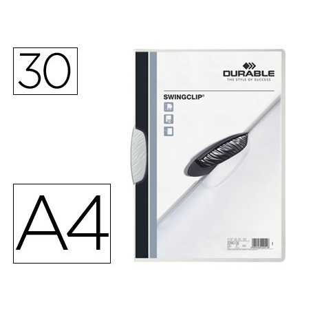 CARPETA SWINGCLIP DOSSIER PINZA LATERAL Y GIRATORIA BLANCO DIN A4 CAPACIDAD 30 H