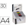 CARPETA SWINGCLIP DOSSIER PINZA LATERAL Y GIRATORIA DIN A4 CAPACIDAD 30H COLORES SURTIDOS (PACK INDIVISIBLE 25 UDS)