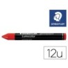 CERA STAEDTLER PARA MARCAR ROJO LUMOCOLOR PERMANENTE OMNIGRAPH 236 CAJA DE 12 UNIDADES