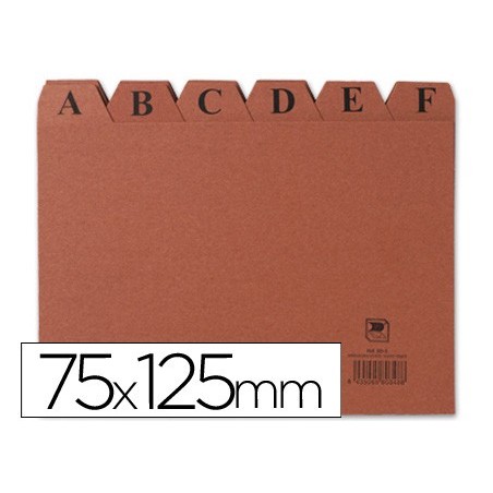 INDICE FICHERO LIDERPAPEL CARTON N 2 75X125 MM