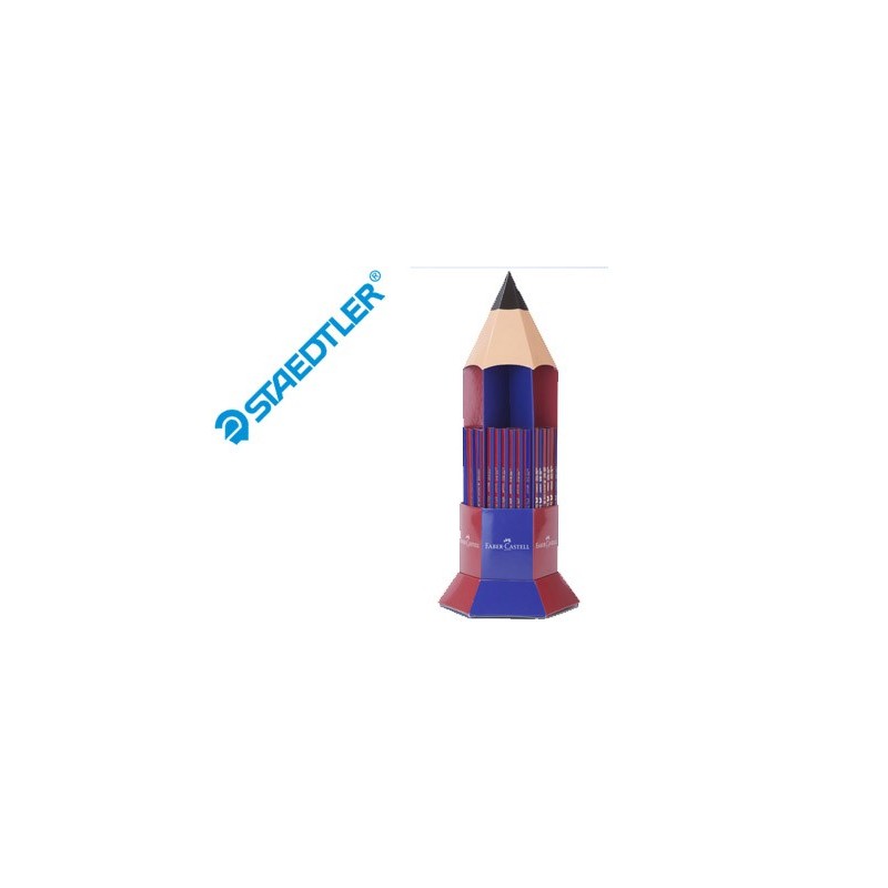 LAPICES DE GRAFITO FABER ECOLAPIZ JANUS 2160 BICOLOR EXPOSITOR 120