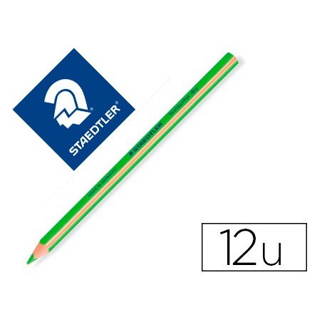 LAPICES FLUORESCENTE STAEDTLER TRIANGULAR TOP STAR VERDE CAJA DE 12 UNIDADES