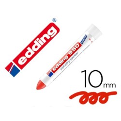 ROTULADOR EDDING PERMANENTE 950 PASTA OPACA ROJO PUNTA REDONDA 10 MM PARA SUPERFICIES OXIDADAS/RUGOSAS