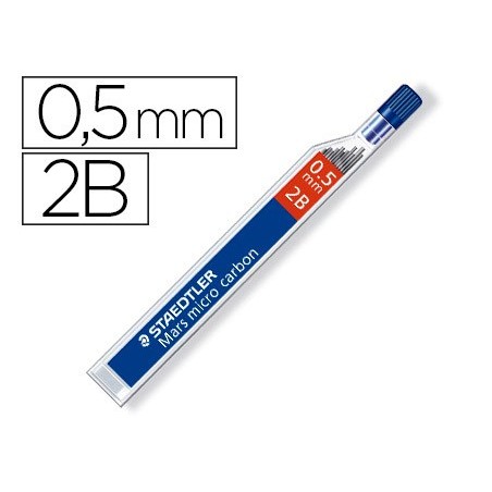 MINAS STAEDTLER MARS MICRO GRAFITO 0,5 MM 2B TUBO CON 12 UNIDADES