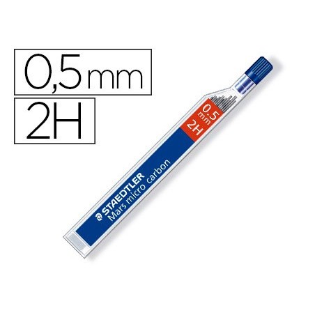 MINAS STAEDTLER MARS MICRO GRAFITO 0,5 MM 2H TUBO CON 12 UNIDADES (PACK INDIVISIBLE  12 UDS) (PACK INDIVISIBLE 12 UDS)