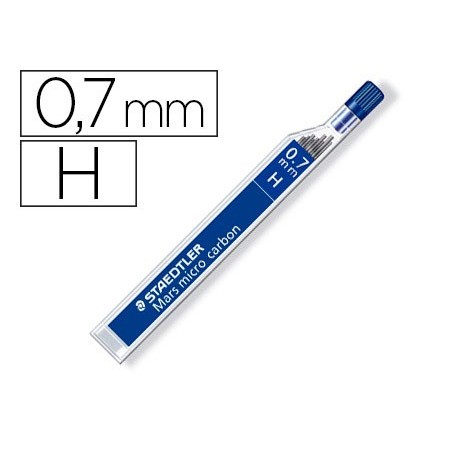 MINAS STAEDTLER MARS MICRO GRAFITO 0,7 MM H TUBO CON 12 UNIDADES