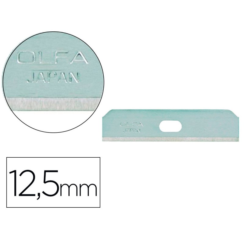 Repuesto cuter olfa ancho 12,5 mm blister de 10 unidades para cuter seguridad sk-7.