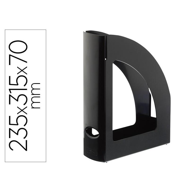 CAJETIN DE ARCHIVO ARCHIVO 2000 ANTIMICROBIANO SANITIZED POLIESTIRENO LOMO 80 MM NEGRO 250X80X320 MM