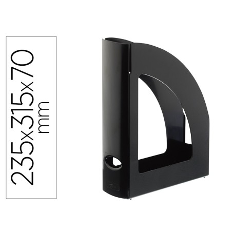 CAJETIN DE ARCHIVO ARCHIVO 2000 ANTIMICROBIANO SANITIZED POLIESTIRENO LOMO 80 MM NEGRO 250X80X320 MM