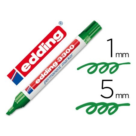ROTULADOR EDDING MARCADOR 3300 N.4 VERDE - PUNTA BISELADA