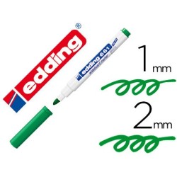 ROTULADOR EDDING PARA PIZARRA BLANCA 661 COLOR VERDE PUNTA REDONDA 1-2 MM (PACK INDIVISIBLE 10 UDS)