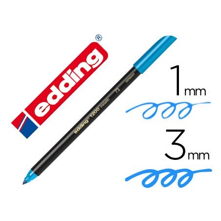 ROTULADOR EDDING PUNTA FIBRA 1200 AZUL METALIZADO N 73 PUNTA REDONDA 1-3 MM
