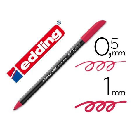 ROTULADOR EDDING PUNTA FIBRA 1200 CARMIN N. 19 -PUNTA REDONDA 0.5 MM