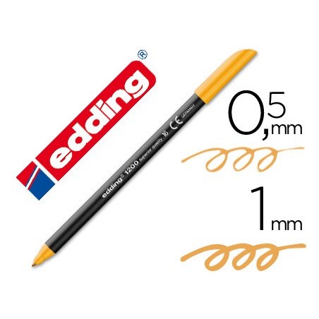 ROTULADOR EDDING PUNTA FIBRA 1200 NARANJA CLARO N.16 -PUNTA REDONDA 0.5 MM
