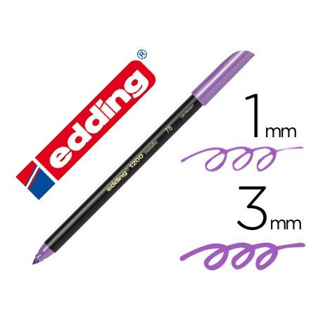 ROTULADOR EDDING PUNTA FIBRA 1200 VIOLETA METALIZADO N 78 PUNTA REDONDA 1-3 MM