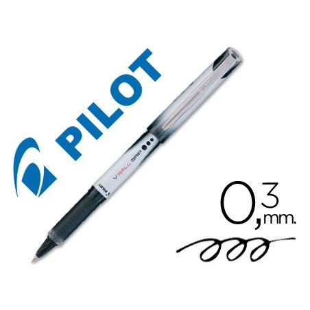 ROTULADOR PILOT ROLLER V-BALL GRIP NEGRO 0.5 MM