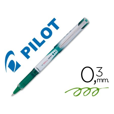 ROTULADOR PILOT ROLLER V-BALL GRIP VERDE 0.5 MM