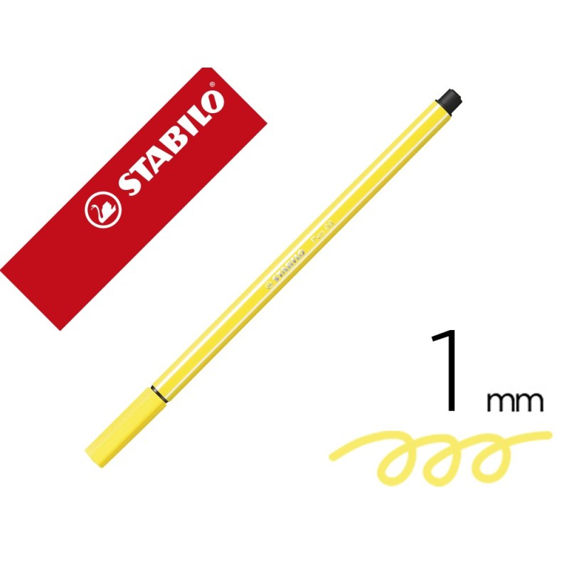 ROTULADOR STABILO ACUARELABLE PEN 68 AMARILLO LIMON 1 MM