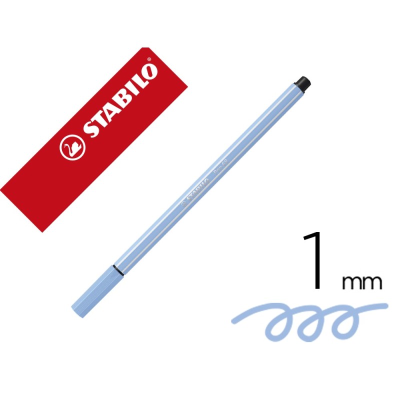 ROTULADOR STABILO ACUARELABLE PEN 68 AZUL CLARO 1 MM