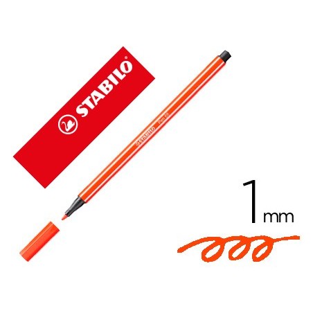 ROTULADOR STABILO ACUARELABLE PEN 68 BERMELLON 1 MM