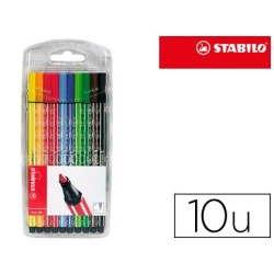 ROTULADOR STABILO ACUARELABLE PEN 68 ESTUCHE DE 10 COLORES SURTIDOS