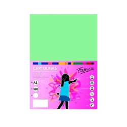Cartulina Fabrisa - A3 - 180 g - Color verde laguna (PACK INDIVISIBLE DE 50 UNIDADES)