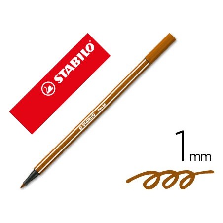 ROTULADOR STABILO ACUARELABLE PEN 68 MARRON 1 MM