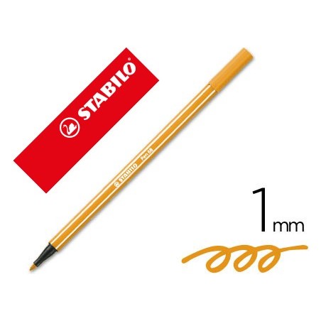 ROTULADOR STABILO ACUARELABLE PEN 68 NARANJA 1 MM