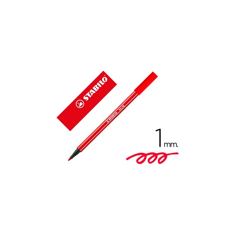ROTULADOR STABILO ACUARELABLE PEN 68 ROJO CARMIN 1 MM