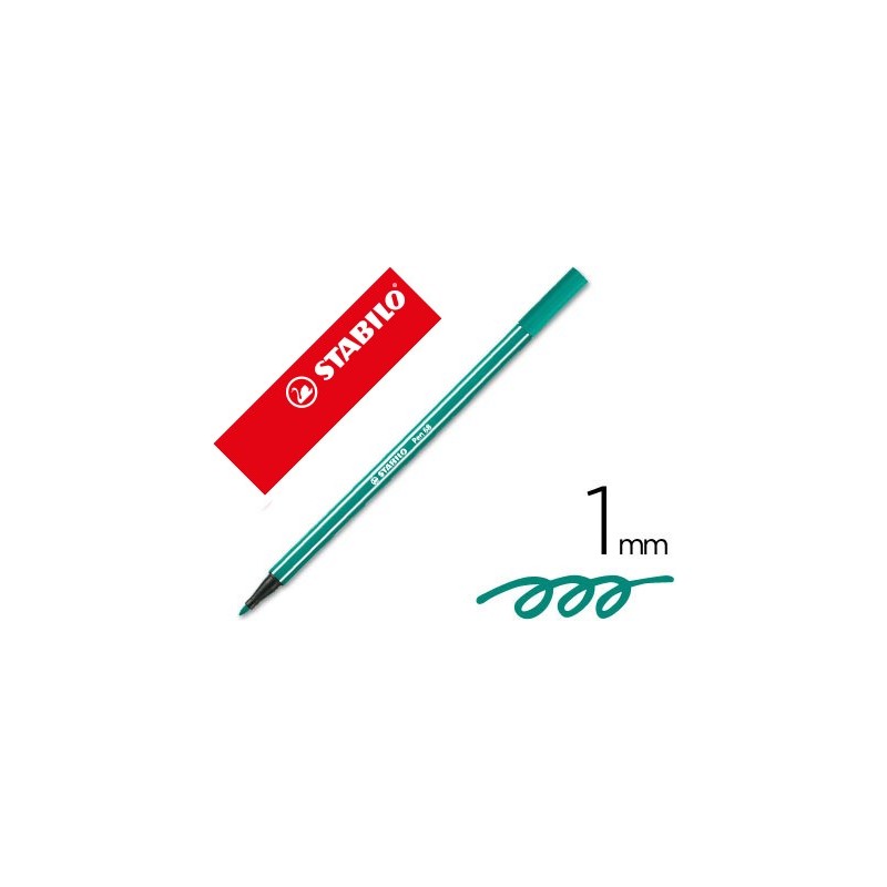 ROTULADOR STABILO ACUARELABLE PEN 68 VERDE ESMERALDA 1 MM