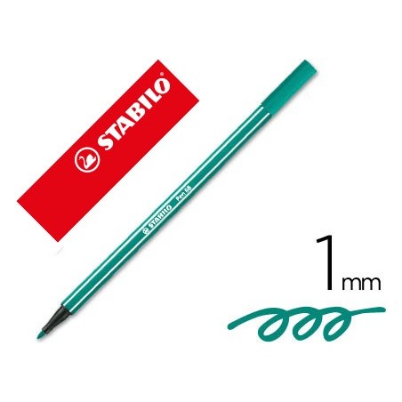 ROTULADOR STABILO ACUARELABLE PEN 68 VERDE ESMERALDA 1 MM