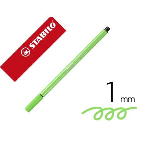 ROTULADOR STABILO ACUARELABLE PEN 68 VERDE NEON 1 MM