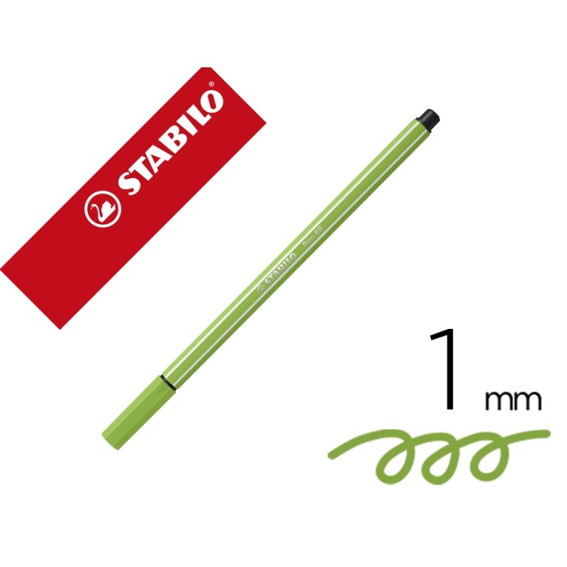 ROTULADOR STABILO ACUARELABLE PEN 68 VERDE PRADO 1 MM