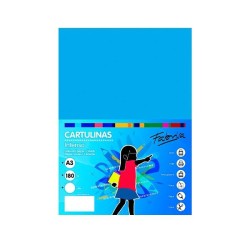 Cartulina Fabrisa - A3 - 180 g - Color azul - 50 hojas (PACK INDIVISIBLE DE 50 UNIDADES)
