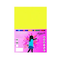 Cartulina Fabrisa - A3 - 180 g - Color amarillo limón (PACK INDIVISIBLE DE 50 UNIDADES)