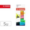 ROTULADOR STABILO BOSS MINI ESTUCHE DE 5 UNIDADES AMARILLO/AZUL/NARANJA/ROSA/ VERDE