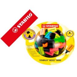 ROTULADOR STABILO BOSS MINI FLUORESCENTE EXPOSITOR BOMBONERA DE 50 UNIDADES COLORES SURTIDOS