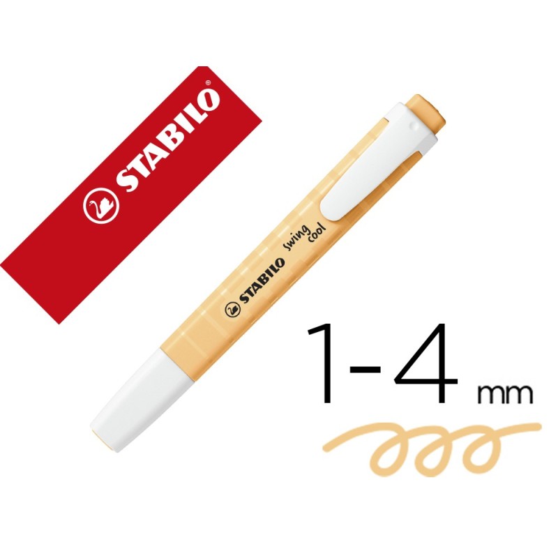 ROTULADOR STABILO FLUORESCENTE SWING COOL PASTEL NARANJA PALIDO (PACK INDIVISIBLE 10 UDS)