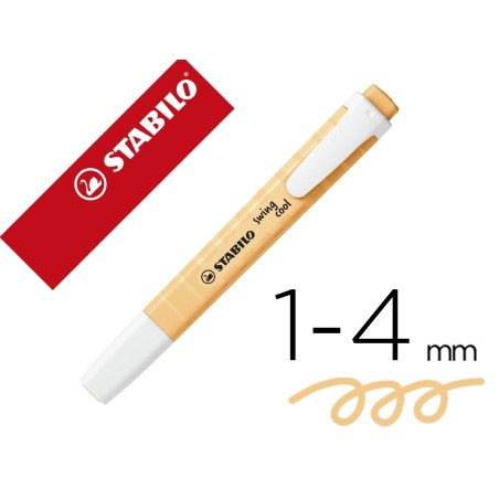 ROTULADOR STABILO FLUORESCENTE SWING COOL PASTEL NARANJA PALIDO (PACK INDIVISIBLE 10 UDS)