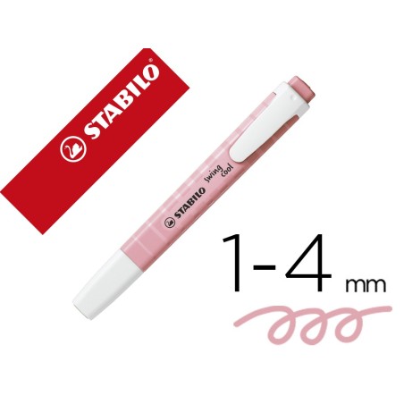 ROTULADOR STABILO FLUORESCENTE SWING COOL PASTEL ROSA (PACK INDIVISIBLE 10 UDS)