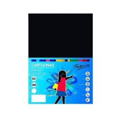 Cartulina Fabrisa - A3 - 180 g - Color negro (PACK INDIVISIBLE DE 50 UNIDADES)